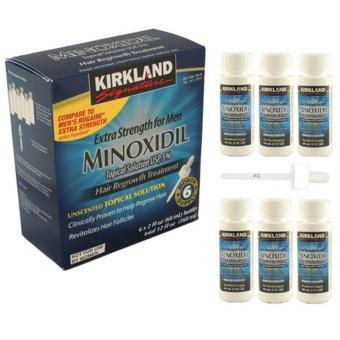 Gambar Kirkland Minoxidil 5%   1 Box isi 6 botol gratis Pipet Original Kemasan Dus