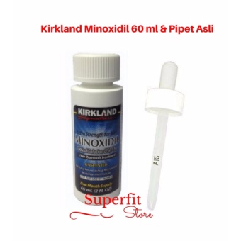 Gambar Kirkland Minoxidil 5% 60 ml Pipet Ori   Menumbuhkan facial hair, alis, kumis, brewok, rambut