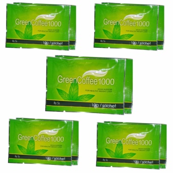 Gambar Leptin Green Coffee 1000 Original Minuman Serbuk Kopi Penahan NafsuMakan Penurun Berat Badan Pelangsing   5 Sachet