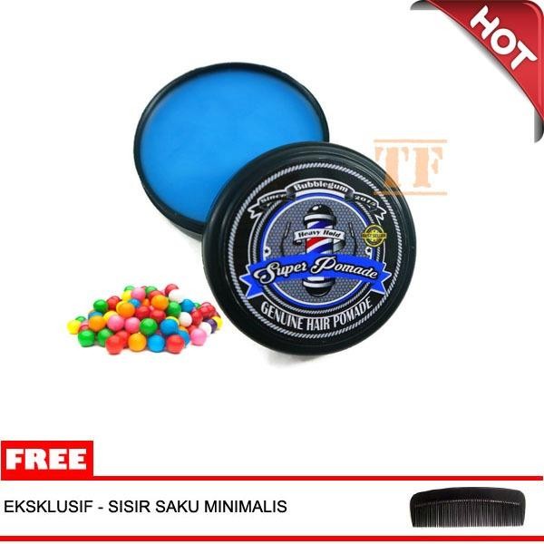 Minyak Rambut Hard Super Pomade Oil Based Aroma Bubblegum 60 gram Biru BPOM Minyak Rambut Hard Super Pomade Oil Based Aroma Bubblegum 60 gram Biru BPOM
