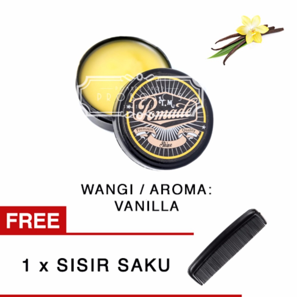 Minyak Rambut TM Pomade Shine 55gr - Vanilla Minyak Rambut TM Pomade Shine 55gr - Vanilla