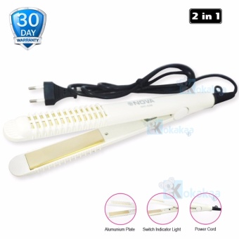 Nova Catokan 2in1 Hair Curler & Straightener JC - 98 - Putih Nova Catokan 2in1 Hair Curler & Straightener JC - 98 - Putih