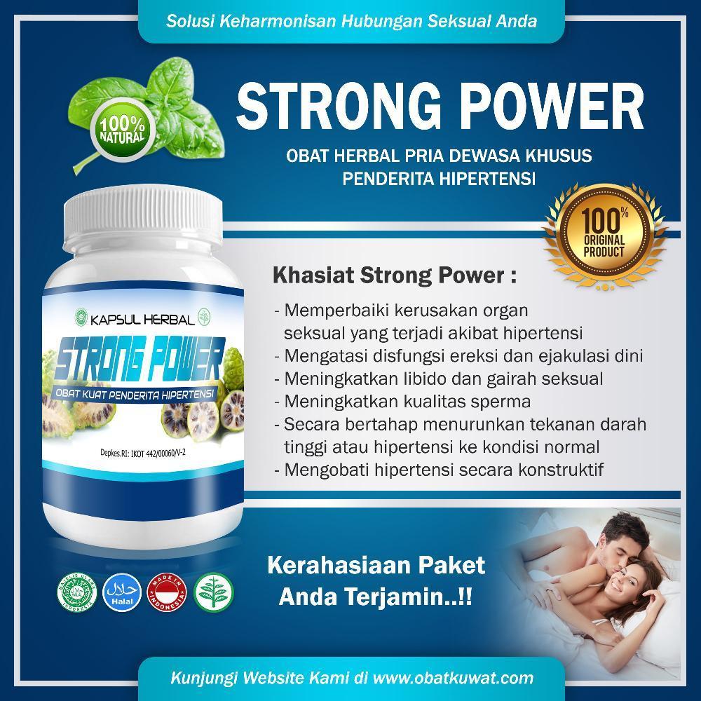 Obat Herbal Kuat Sex Atasi Impotensi Khusus Pria Dewasa Penderita Darah Tinggi - Strong Power