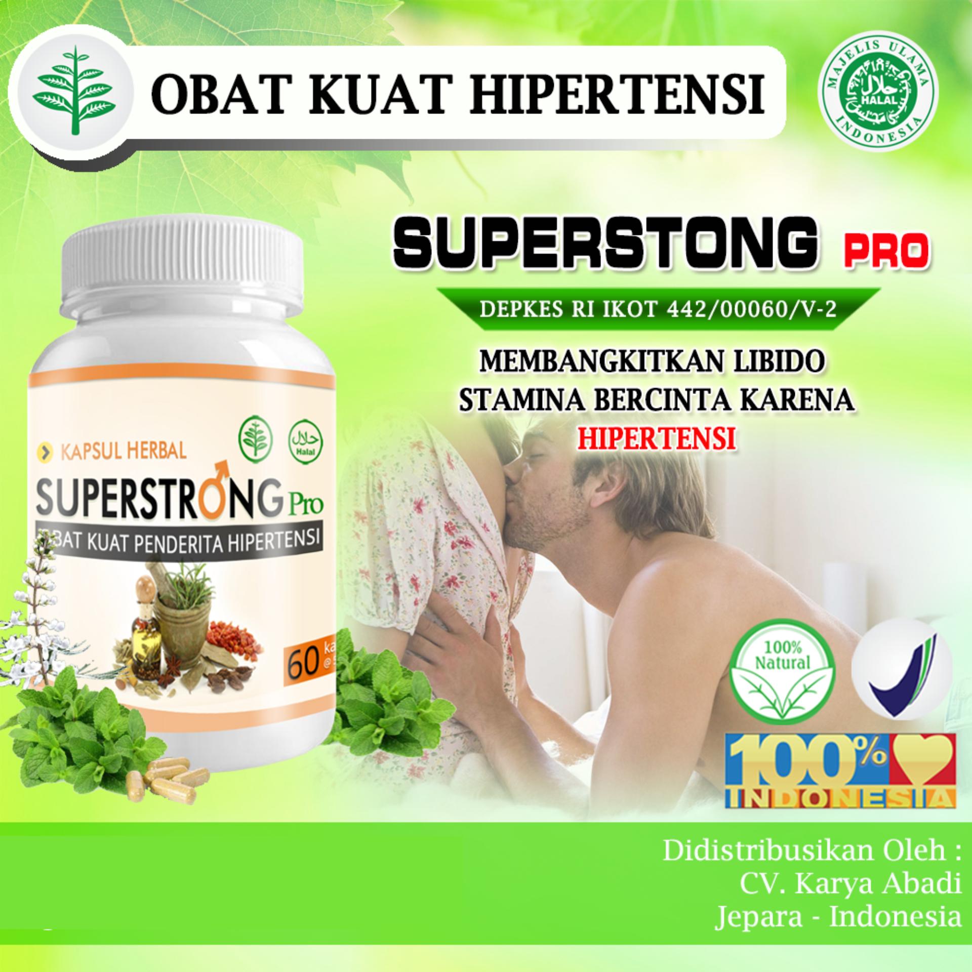 Obat Herbal Kuat SuperStrong Pro Untuk Atasi Syahwat Lemah Pria Karena Hipertensi Darah Tinggi