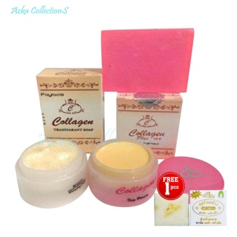 Gambar Paket Pemutih wajah Terbaik   Cream Collagen Asli Plus Sabun   Free Sabun Beras Thailand