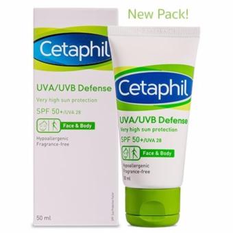 Gambar Sunblock Cetaphil UVA   UVB Defense SPF 50+ 50ml