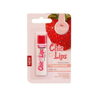 Gambar Viva White Moisture Balm Chic On Lips For Daily Use (4 2 G)  Strawberry Inside