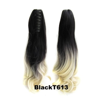 Wanita Ekor kuda Long Curly Wig rambut klip Pony ekor Wanita Ekor kuda Long Curly Wig rambut klip Pony ekor