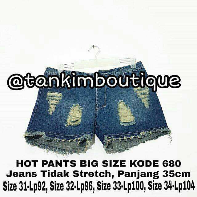 CELANA PENDEK JEANS HOT PANTS BIG SIZE 
