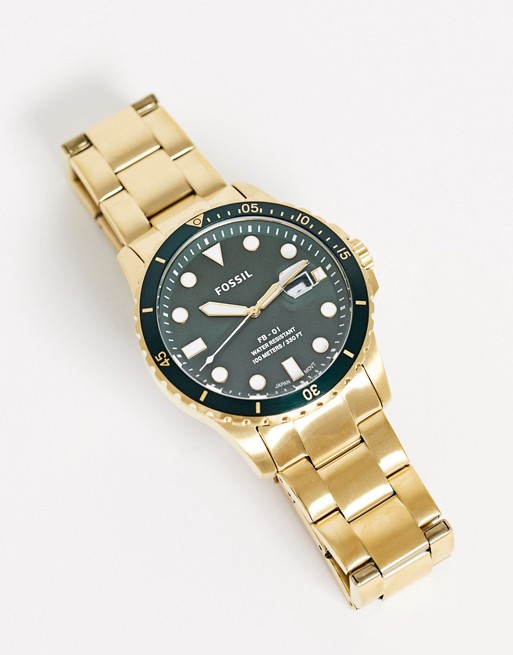 Jam Tangan Pria Fossil FS-5658 Gold 