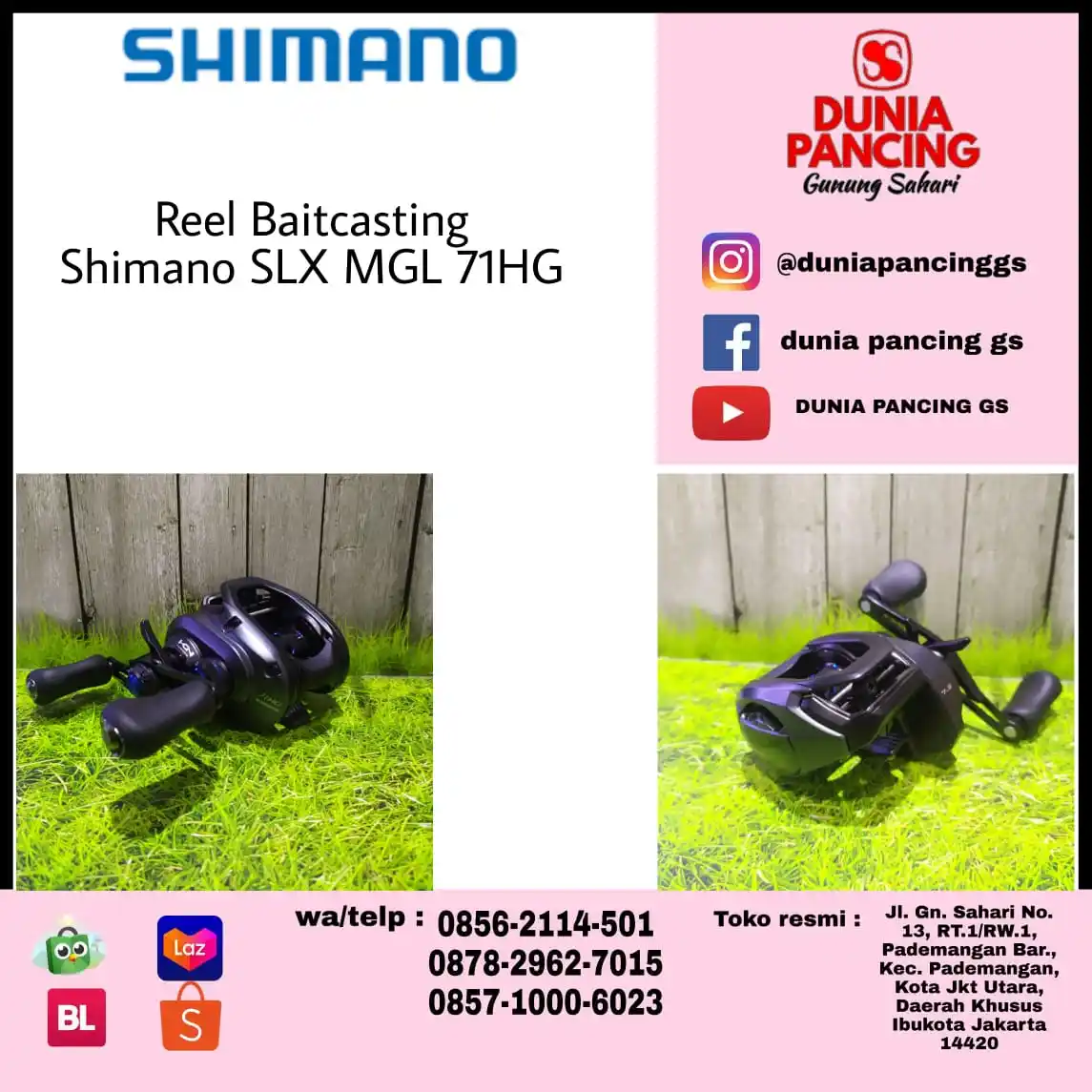 Reel Baitcasting Shimano Slx Mgl 71hg Lazada Indonesia