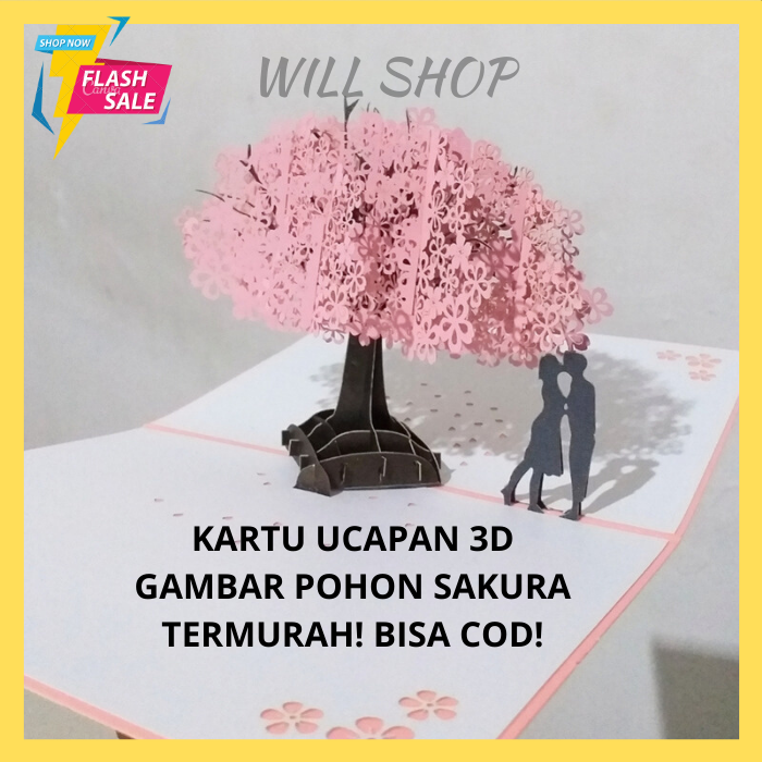 Bisa Cod Kartu 3d Unik Bentuk Pohon Sakura Romantis Love Kiss Greeting Card Kartu Ucapan Untuk Event Anniversary Tunangan Lamaran Valentine Lazada Indonesia