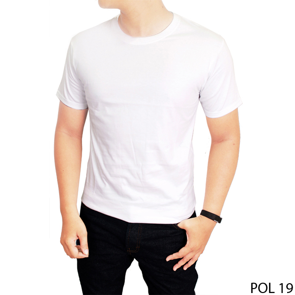 KAOS POLOS PUTIH/ TSHIRT PUTIH COMBED PREMIUM  Lazada Indonesia