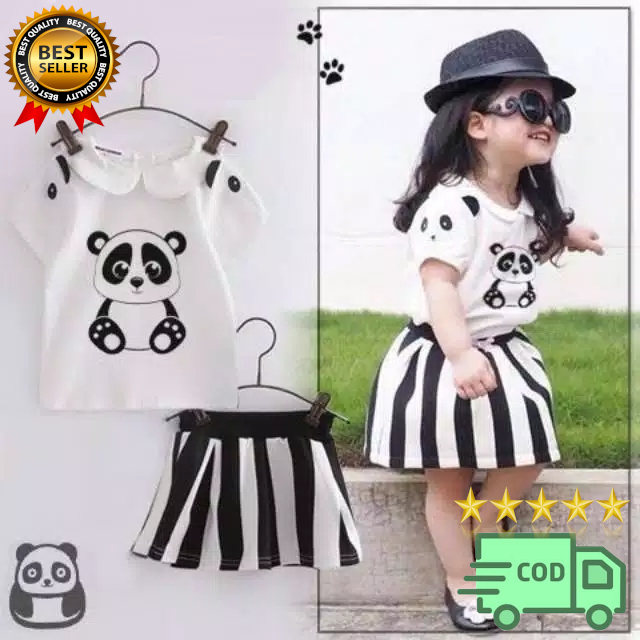 KITAONLINE-[GRATIS ONGKIR DAN COD] WHITE PANDA / SETELAN BAJU