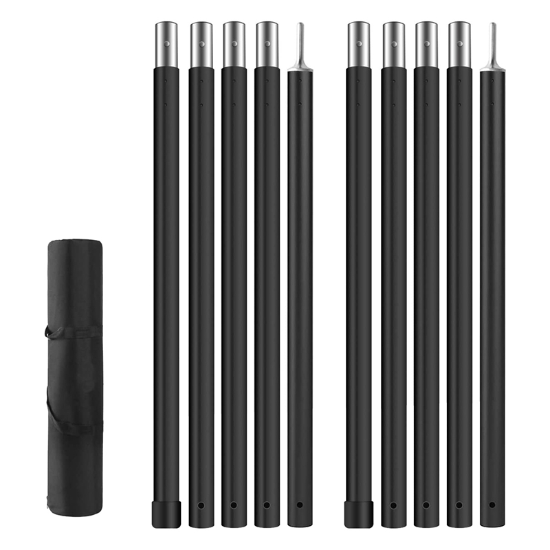 1 Set Tent Pole Camping Pole Adjustable Camping Pole Type 5 Section Connection,Lightweight Tent for Camping Touring/Camping/Outdoor