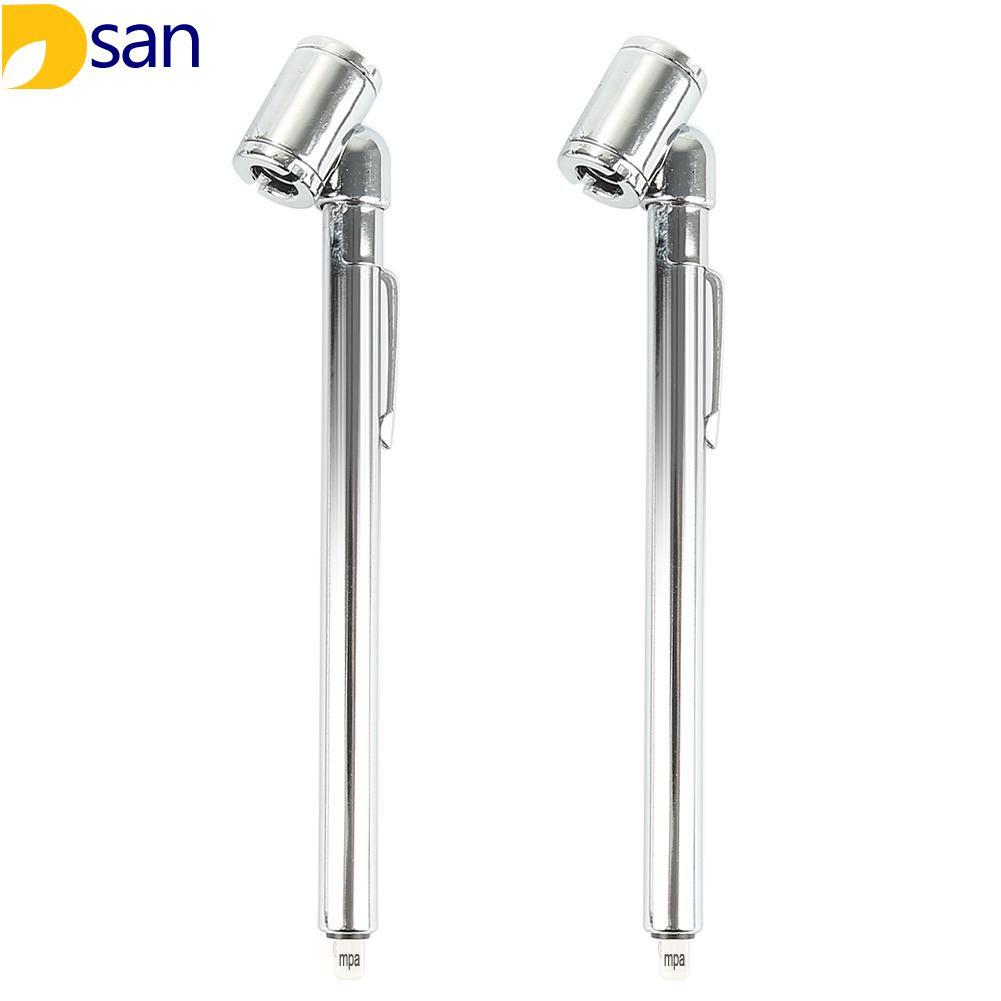 Dsan 2 ชิ้นโทนสีเงินรถยาง Air ทดสอบความดันเมตร GaugeGauge 10-120 MPA อัตโนมัติรถยนต์รถบรรทุกจักรยานยนต์เครื่องทดสอบจักรยาน