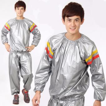 Gambar Aimons Sauna Suit Baju Sauna Pembakar Lemak   Silver