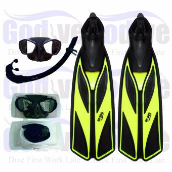 Gambar Alat Snorkeling Godive Paket Mask Snorkel M206 Set+Fin Full HeelFS 04 39 40