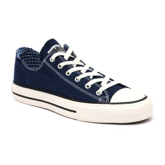 Gambar Compass KG 032 Low Cut Sneakers   Navy Chequer
