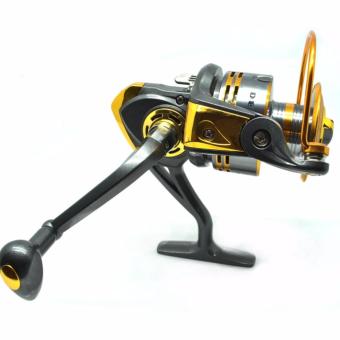 Debao Alat Gulungan Pancing DB6000A Metal Fishing Spinning Reel 10 Ball Bearing Reel Pancing Ikan Laut Sungai Fish Bahan Metal Aluminium Anti Karat Stainless Steel Gear Berkualitas for Rivers Tarikan Kuat - Gold
