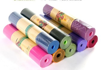Jual Dua warna tpe perlindungan lingkungan hambar non-slip tikar yoga yoga tikar kebugaran tikar Baru