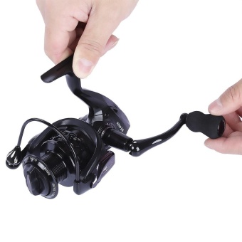 FISHDROPS Full Metal Fishing Spinning Reel dengan Handle LipatBE-4000 (Hitam)