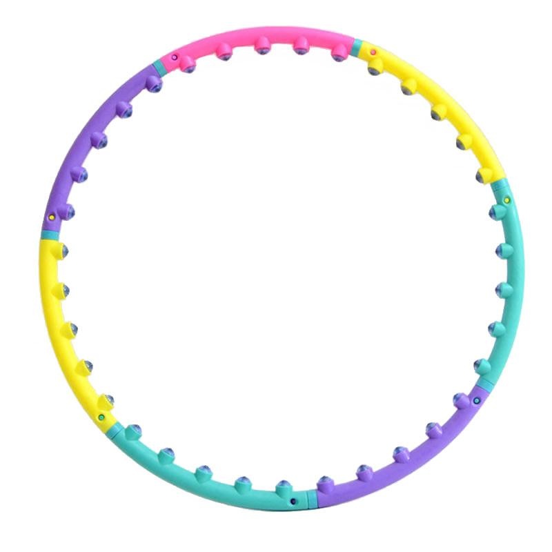 Fitness Weighted Detachable Ring Circle Magnet Hula Hoop Workout Massage - intl