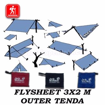Gambar Flysheet 3x2 meter Waterproof Trap Tent Suvival Kits Tenda Darurat