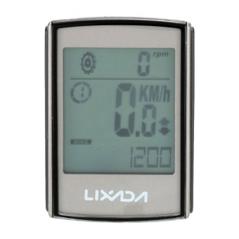 Gambar LIXADA Multifungsi 3 in 1 LCD nirkabel sepeda bersepeda irama menyangkal penyakit jantung monitor computer with tali pengikat abang Tahan terhadap udara