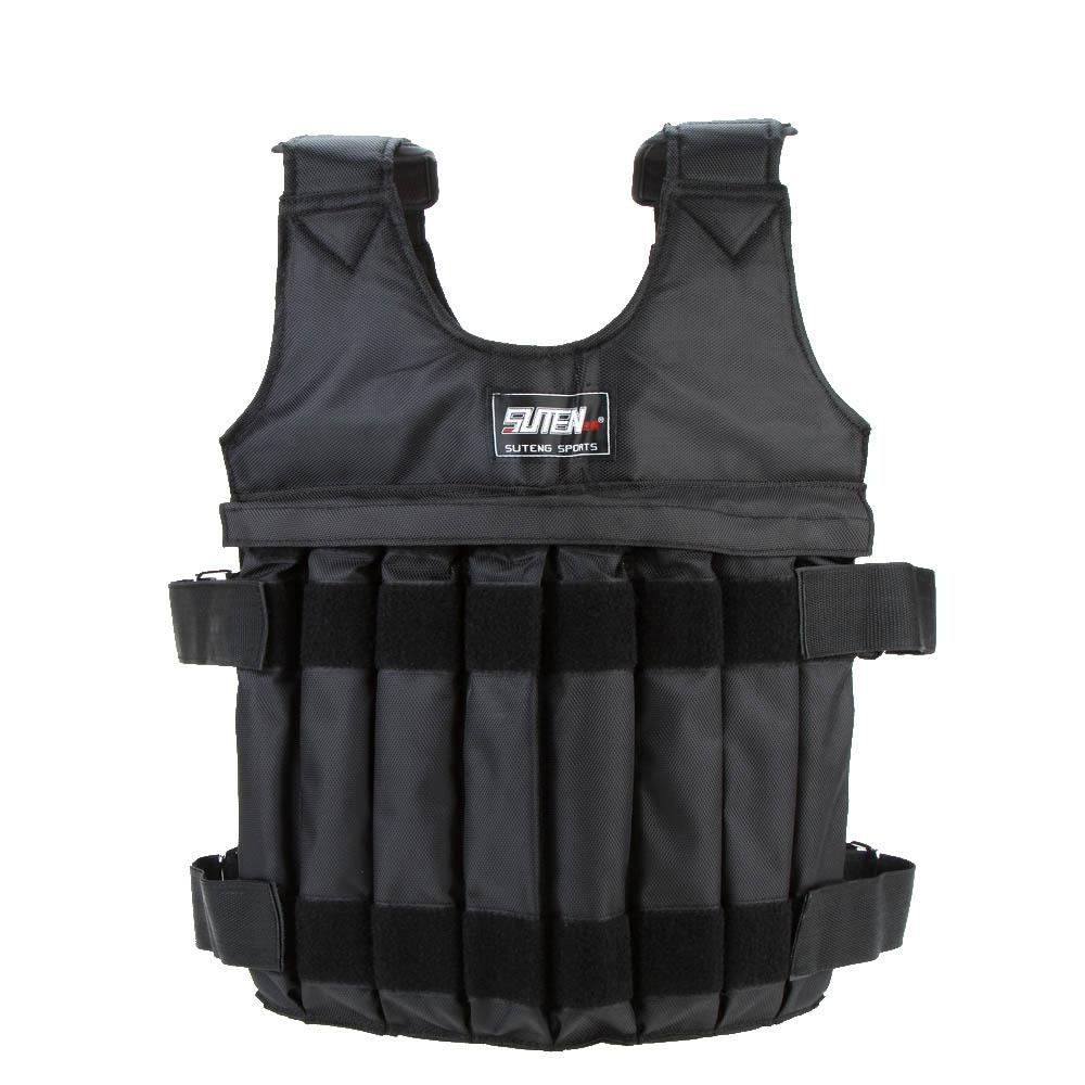 Max Loading 20 Kg Adjustable Weighted Vest Jaket Latihan Tinju Pelatihan Pinggang Invisible Weightloading Sand Pakaian (Kosong) -Intl