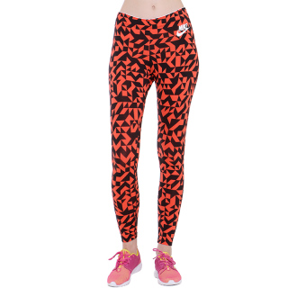 Gambar Nike Women s Legging Club Tangrams   Max Orange White