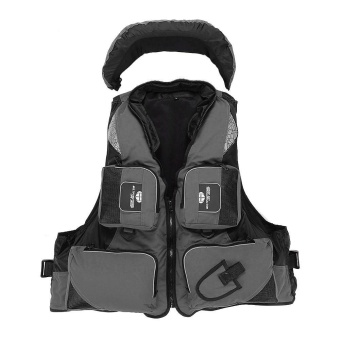 Gambar Professional Fishing Polyester Adult Safety Life Jacket Survival Vest Swimming Boating Drifting   intl