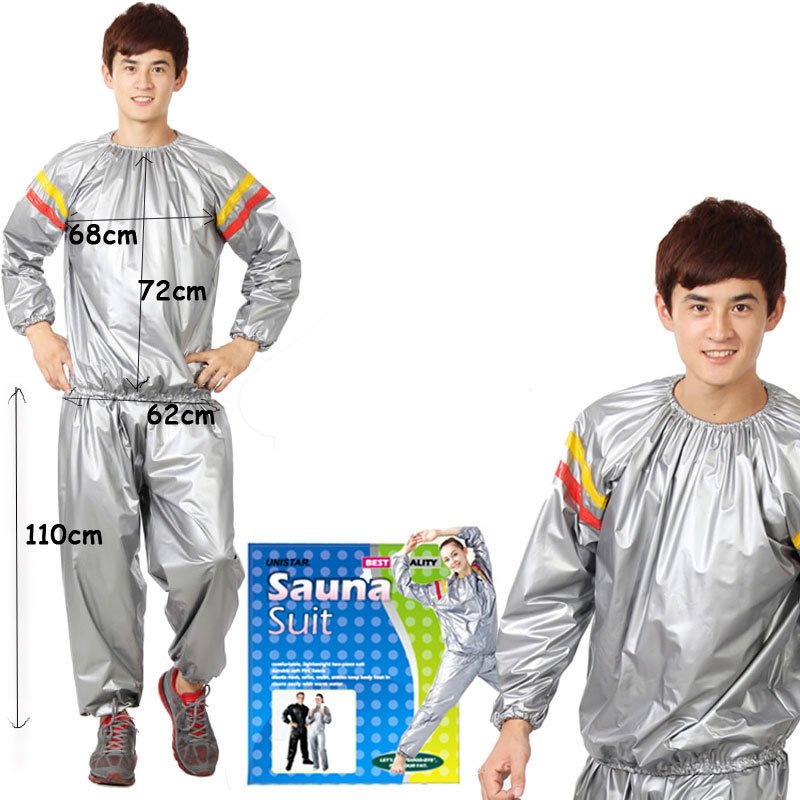 Unistar Sauna suit Unisex Silver / Baju Sauna Murah / Setelan Sauna suit