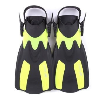 Gambar WHALE Adult Short Snorkeling Swim Fins Flippers with Adjustable Heel Water Sports   intl