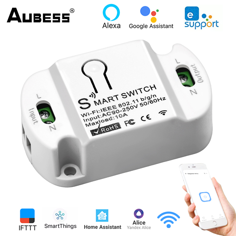 Ewelink công tắc thông minh mini wifi + bluetooth tương thích + điều khiển từ xa 2.4g mô-đun công tắc thông minh hỗ trợ điều khiển giọng nói tại nhà alexa
