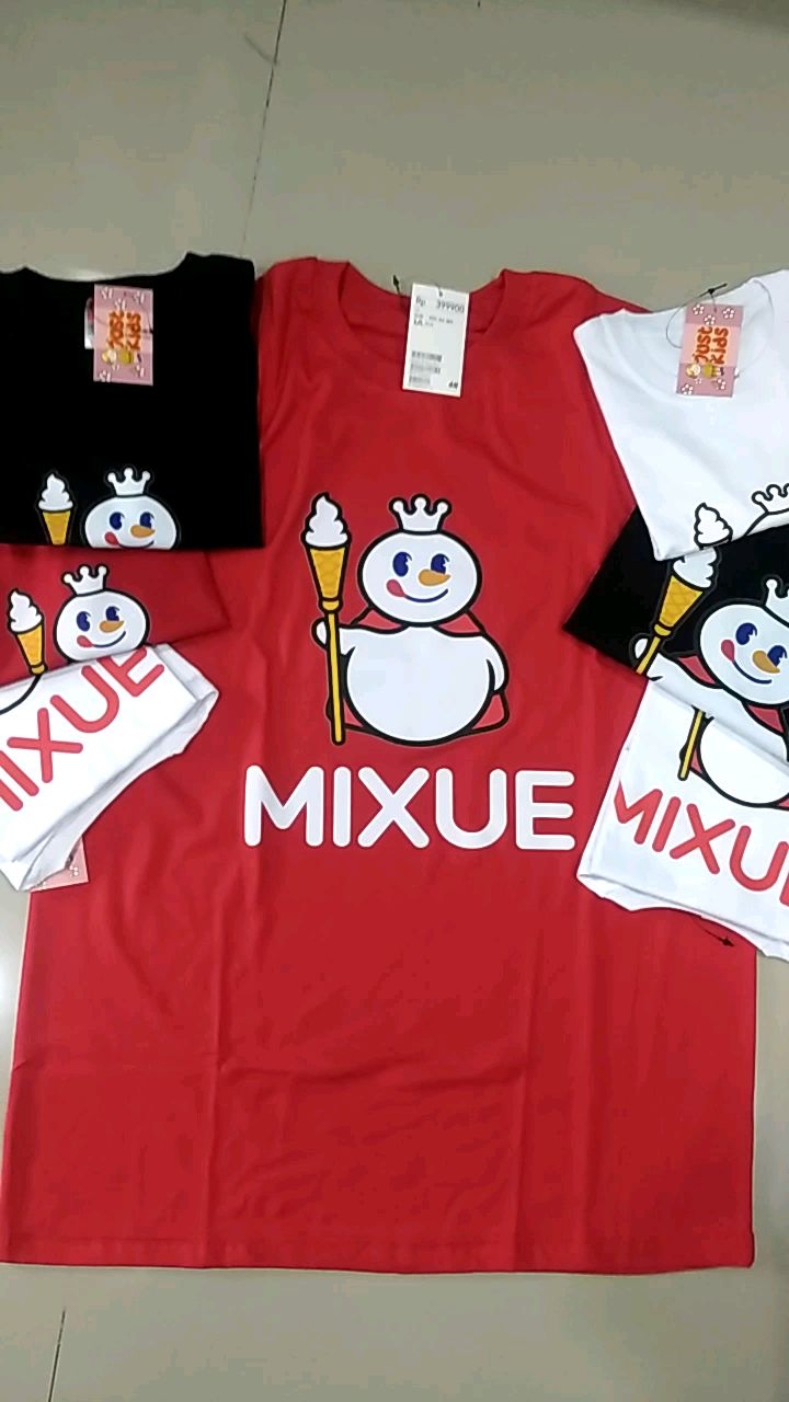 kaos mixue snowking anak dan dewasa