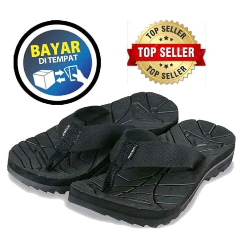 Promo sandal jepit eiger hitam polos Sendal japit pria wanita