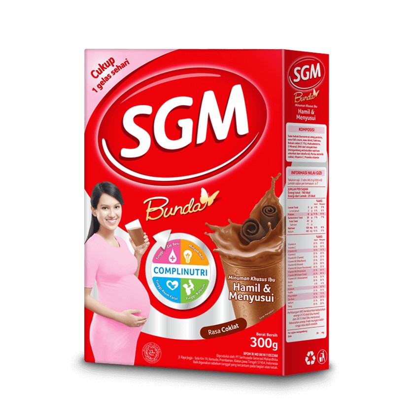 Sgm Bunda Cokelat Susu Ibu Hamil Dan Menyusui 300 Gr Box Lazada Indonesia