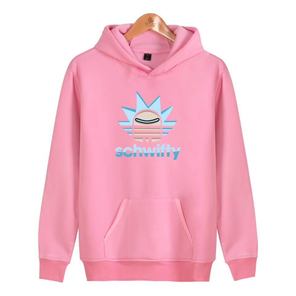 2017 Kedatangan Baru TV Series Anime Rick dan Morty Pria Katun Hoodies Sweatshirts Lucu Lengan Panjang Cetak Gameplayer Musim Gugur Musim Dingin Pria Wanita Boys Hoodie-shirt Hip Hop Barang Curian Rick dan Morty Pakaian Series 1 (Pink) -Intl