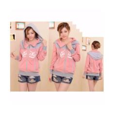 369 Jacket Ana Casual Wanita Bahan Babyterrry - Peach