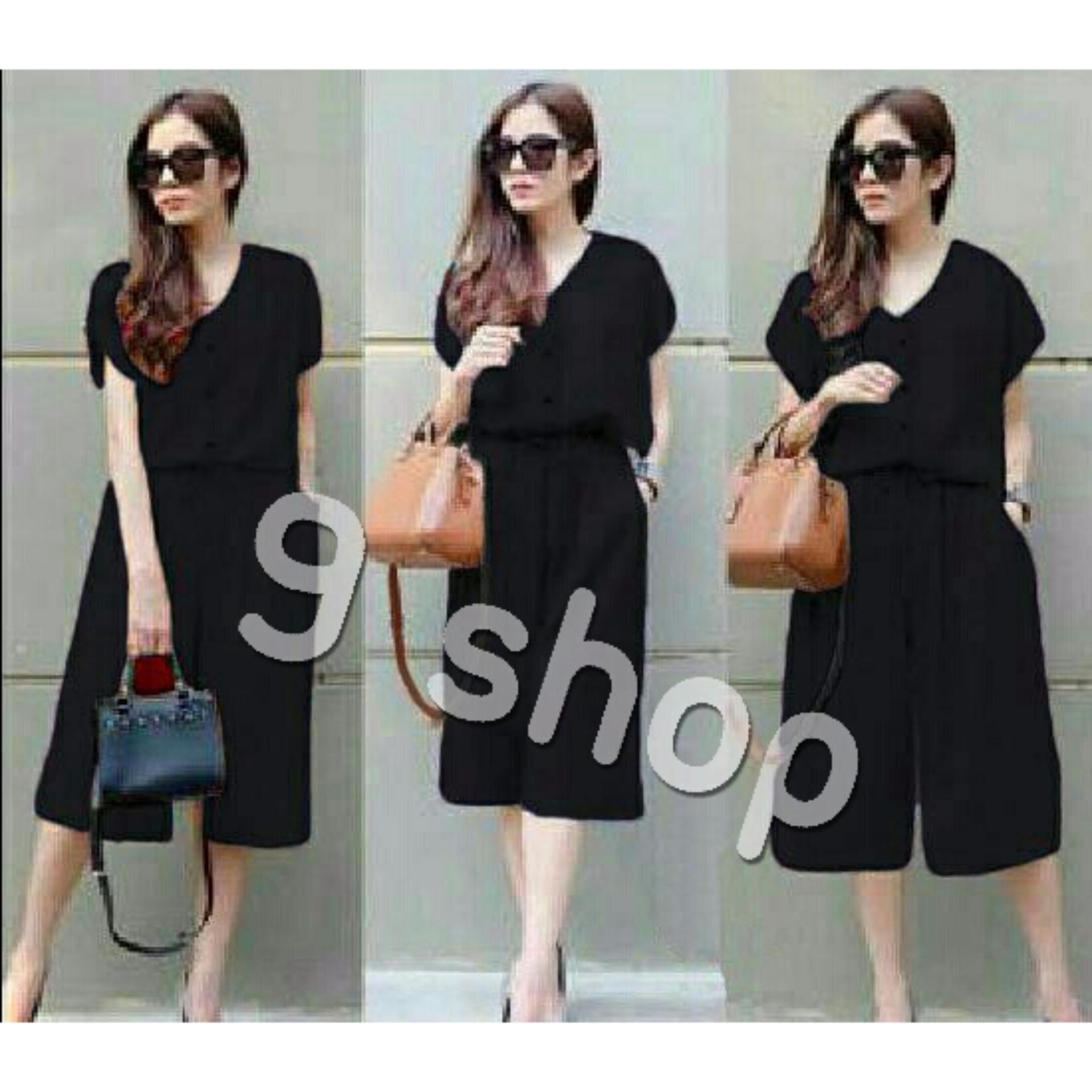 9 Shop Jumpsuit Wanita Estee - NAVI / Jumpsuit Korea/ Baju Terusan