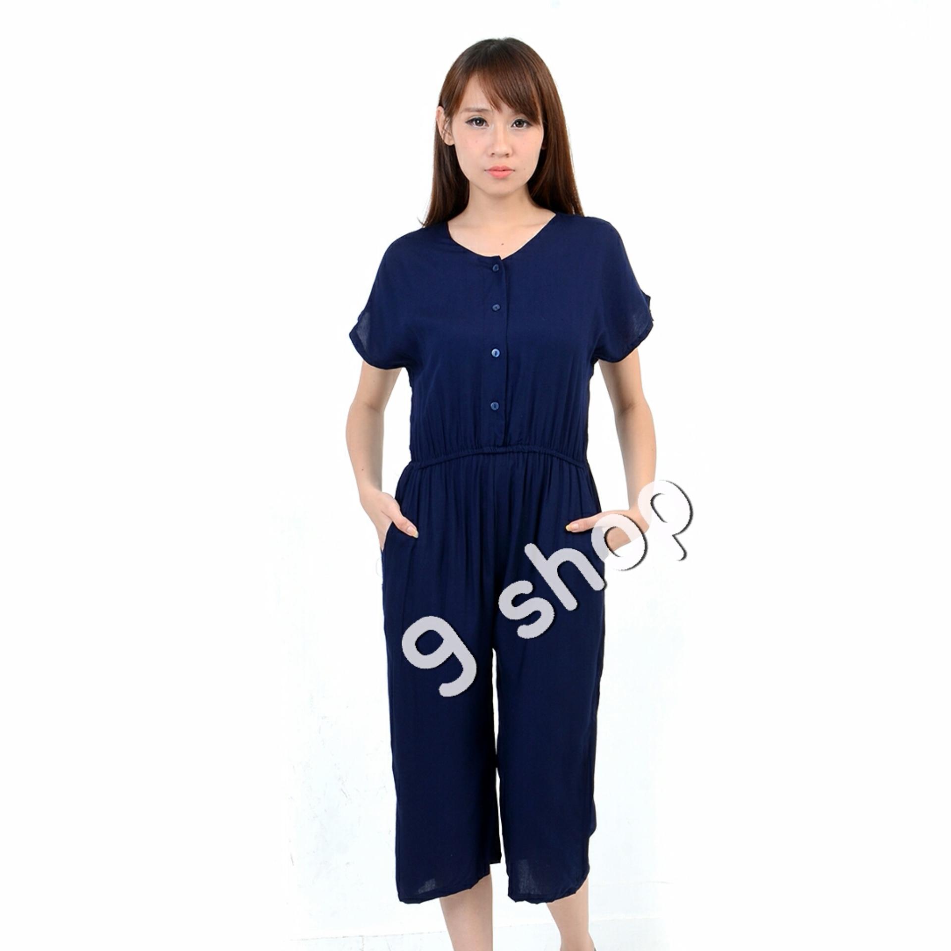 9 Shop Jumpsuit Wanita Estee - NAVI / Jumpsuit Korea/ Baju Terusan