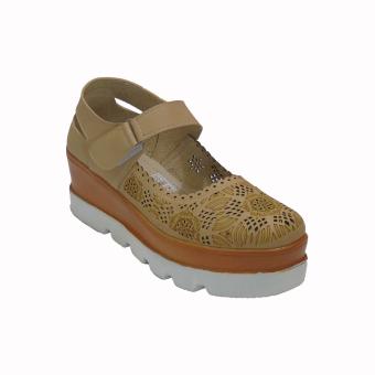 Gambar Aldhino Sepatu Sandal Flat Wanita GD 12   Crem