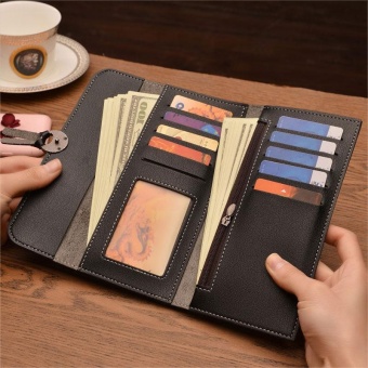 Amart Fashion Dompet Panjang Wanita Korea Tas Genggam Kulit Dompet Beritsleting Wadah Kartu Koin Untuk Hadiah Oktober 2019 - 2 Amart Fashion dompet panjang wanita Korea tas genggam kulit dompet beritsleting wadah kartu koin untuk hadiah - 2