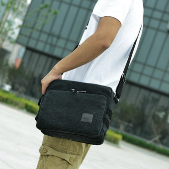 Amart Korean Canvas Mens ShoulderBag Handbag Crossbody Messenger Sling Bags(Black) - Intl Desember 2018 - 2 Amart Korean Canvas Mens ShoulderBag Handbag Crossbody Messenger Sling Bags(Black) - intl - 2