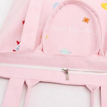 Amart Lovely Embroidered Canvas Handbag Fresh Style Cotton Shopping Tote Bag Gift For Girls - Intl Agustus 2019 - 5 Amart lovely Embroidered Canvas Handbag Fresh Style Cotton Shopping Tote Bag Gift For girls - intl - 5