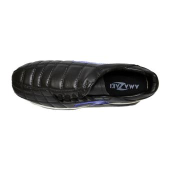 Amazaki Gigas Black Blue - Sepatu Futsal Bahan Kulit Warna Hitam Pebruari 2019 - 3 Amazaki Gigas Black Blue - Sepatu Futsal Bahan Kulit Warna Hitam - 3