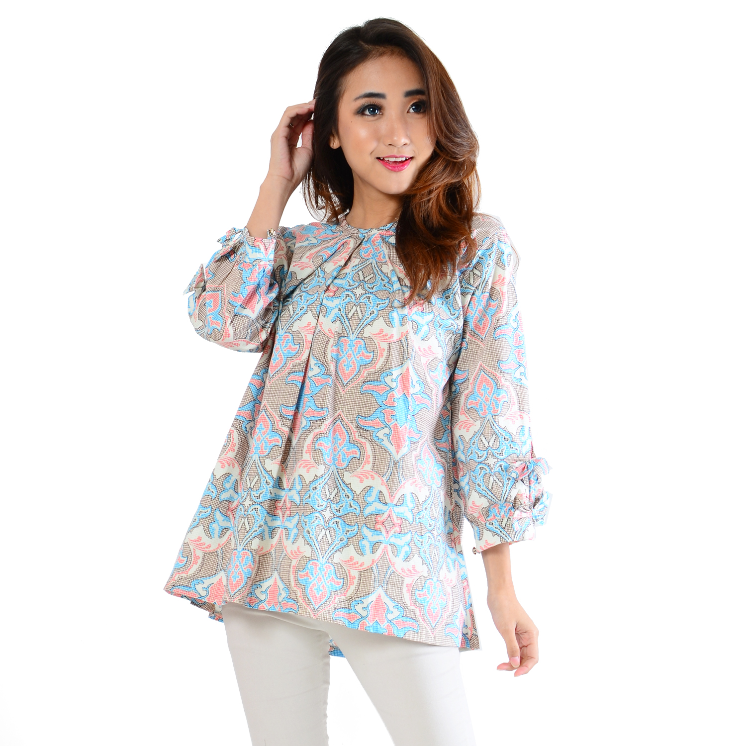 Ayako Fashion Blouse Batik Lydia - (Ungu) Ayako Fashion Blouse Batik Lydia - (Ungu)