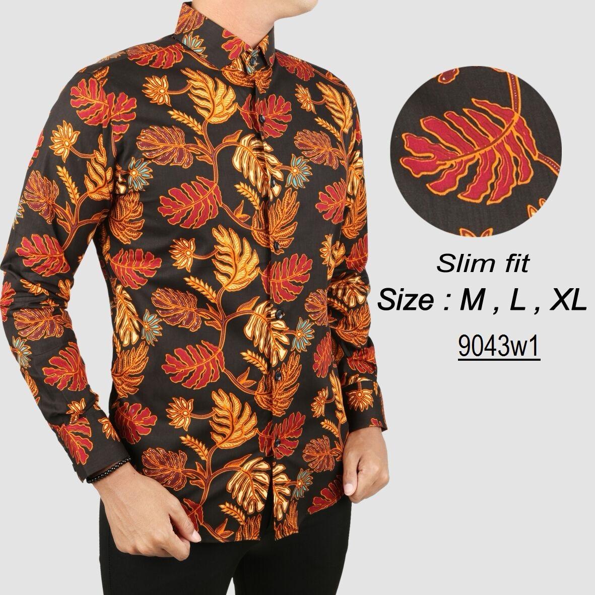 PENAWARAN Baju  Batik  Modern Kemeja Pria  Slim  fit  9061 