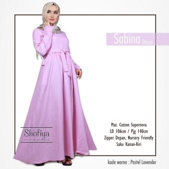 Gambar Baju Gamis Katun Modern Muslim Wanita Longdress Polos Maxi SABINA